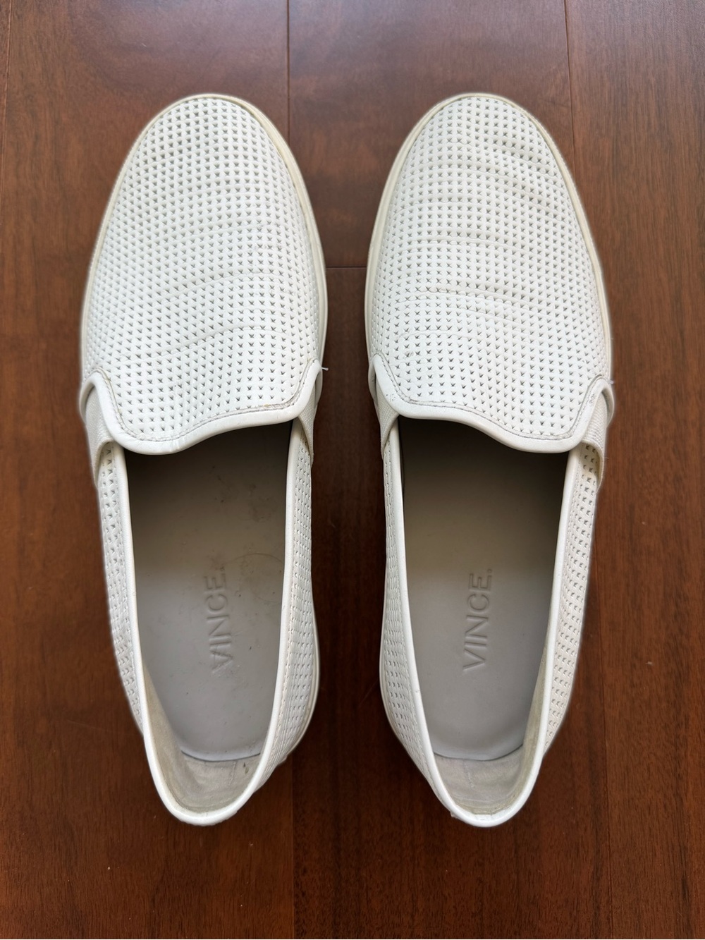 Vince Blair White Slip-On Sneakers
